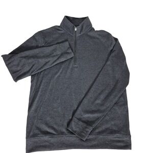 Dunning Golf 1/4 Zip Mens Medium Gray Long Sleeve Sweater Pullover